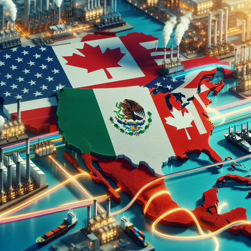 An image illustrating Tratado T-MEC y su impacto en la economía mexicana