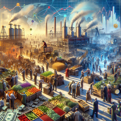 An image illustrating Mercado de bienes y mercado de factores: entendiendo su papel en la economía