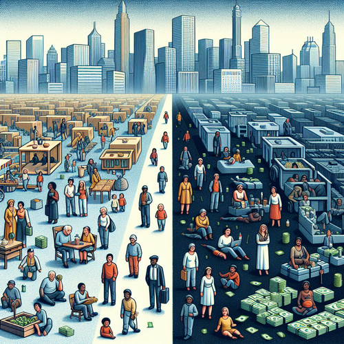 An image illustrating Desigualdad económica: causas y soluciones
