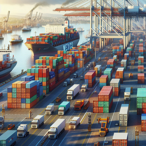 An image illustrating Principales exportaciones e importaciones de México