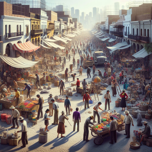 An image illustrating Informalidad laboral en Perú: análisis y cifras actuales