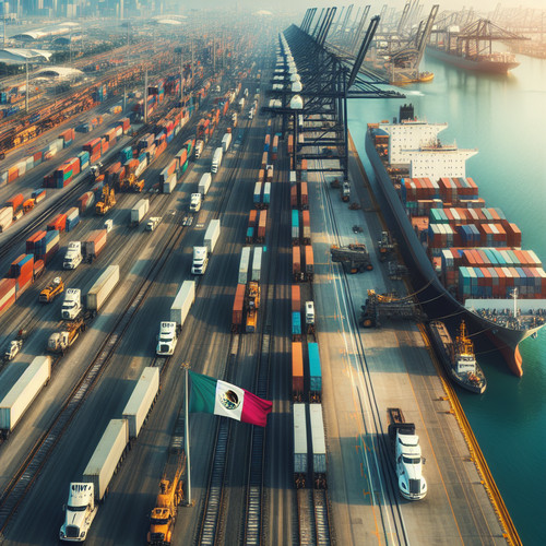 An image illustrating Principales exportaciones e importaciones de México en la economía global