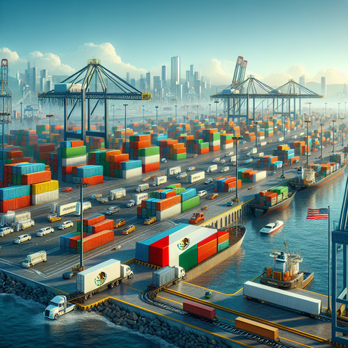 An image illustrating Principales exportaciones e importaciones de México