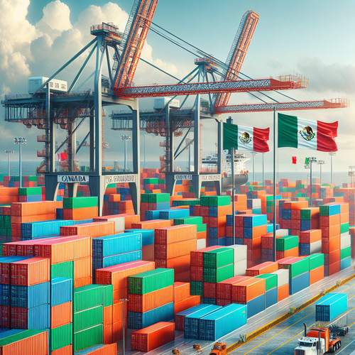 An image illustrating Principales exportaciones e importaciones de México