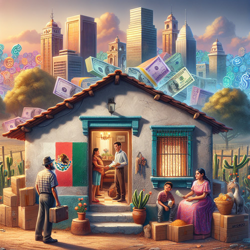 An image illustrating Remesas en México: Impacto en Hogares y Macroeconomía