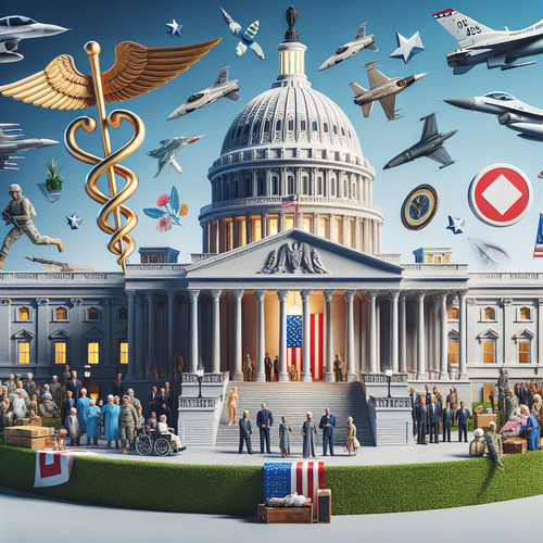 An image illustrating Gasto público en EE.UU. salud, defensa y seguridad social