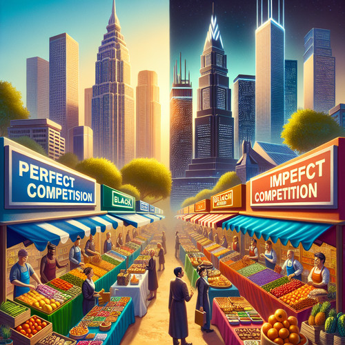 An image illustrating Competencia perfecta e imperfecta: ejemplos con empresas estadounidenses