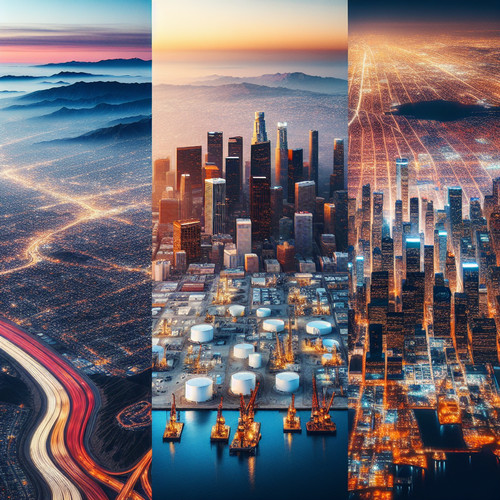 An image illustrating La economía de los estados: diferencias entre California, Texas y Nueva York