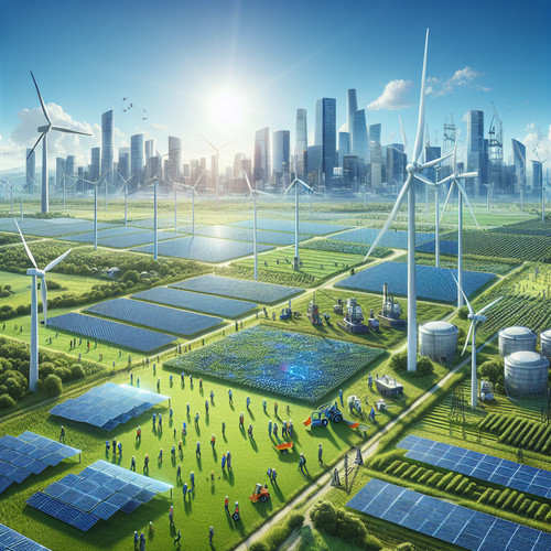 An image illustrating La economía verde en EE.UU.: energías renovables y empleo