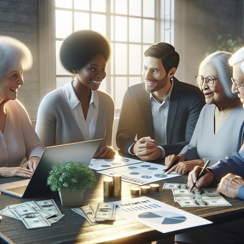 An image illustrating Fondos de pensiones y ahorro para la jubilación en EE.UU.: Estrategias y claves para asegurar tu futuro