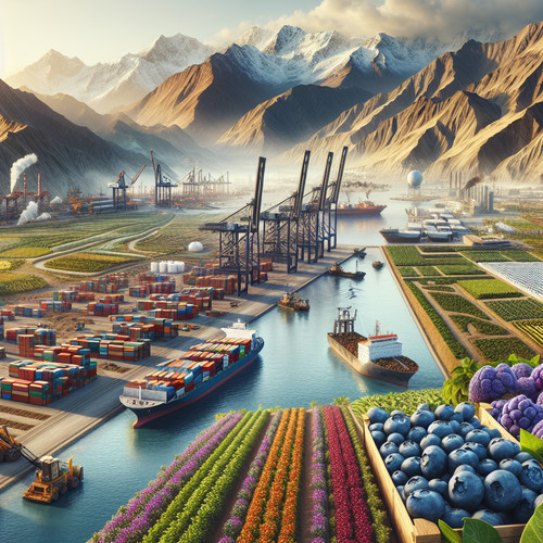 An image illustrating Exportaciones peruanas: minerales, agroindustria y pesca