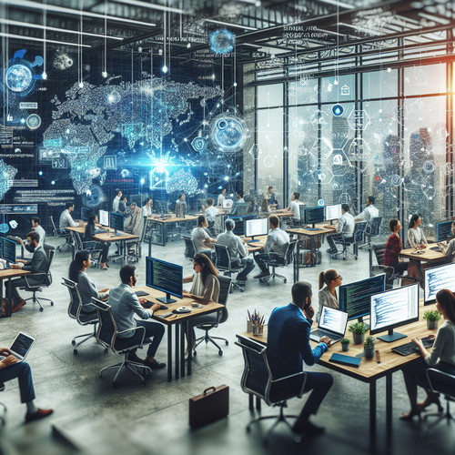 An image illustrating Economía del conocimiento: software y servicios basados en talento