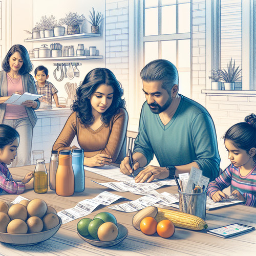 An image illustrating Restricción presupuestaria del consumidor: ejemplo con inflación alta