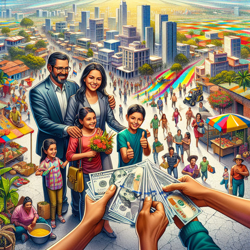 An image illustrating El Impacto de las Remesas en las Economías Latinoamericanas