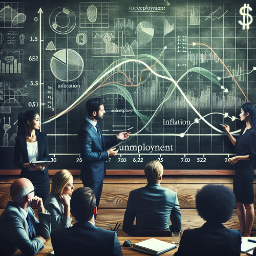 An image illustrating La Curva de Phillips: Relación entre Inflación y Desempleo