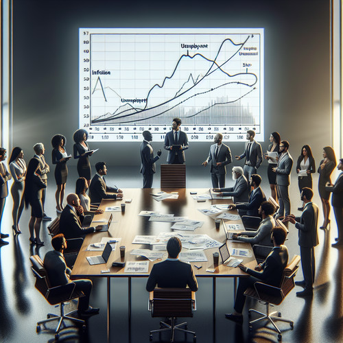 An image illustrating La Curva de Phillips Relación entre Inflación y Desempleo