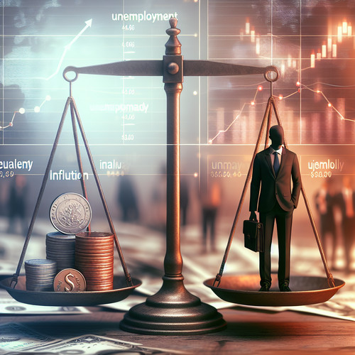 An image illustrating La Curva de Phillips: Relación entre Inflación y Desempleo