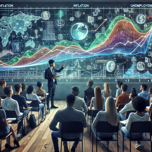 An image illustrating La Curva de Phillips: Relación entre Inflación y Desempleo