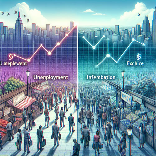 An image illustrating La Curva de Phillips Relación entre Inflación y Desempleo