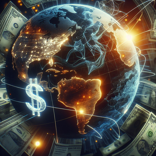 An image illustrating El Rol del Dólar Americano en el Comercio Internacional