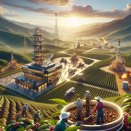 An image illustrating La Economía de Colombia: Petróleo, Café y el Rol de Ecopetrol