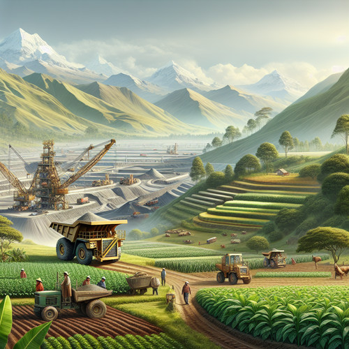 An image illustrating Crecimiento Económico en Perú: El Rol de la Minería y la Agroindustria