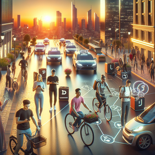 An image illustrating La Economía Gig (Gig Economy) Uber, Rappi y el Futuro del Empleo