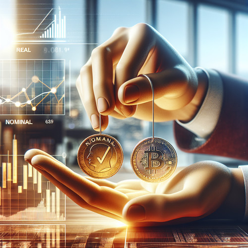 An image illustrating Tasa de Interés Real vs. Nominal: ¿Cuál es la Diferencia Importante?