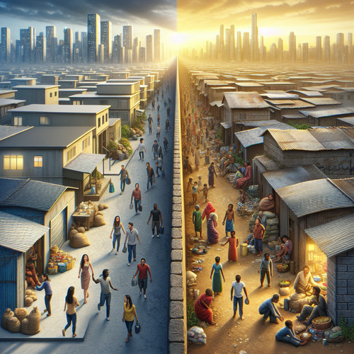 An image illustrating Pobreza y Desigualdad Medición y Posibles Soluciones