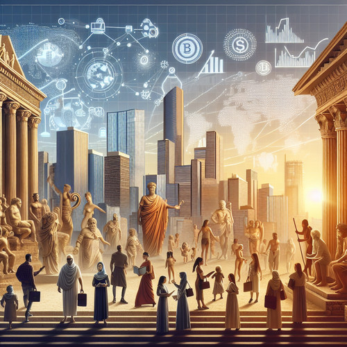 An image illustrating Teorías del Crecimiento Económico De la Antigüedad a Hoy