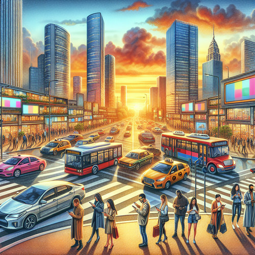 An image illustrating Mercado de transporte taxis, buses y apps de movilidad: cómo está cambiando la forma de movernos