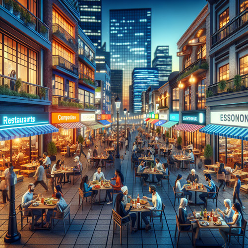 An image illustrating Mercado de restaurantes y su competencia monopolística en tu ciudad