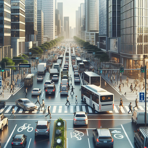 An image illustrating Demanda de transporte y congestión urbana: análisis y ejemplos prácticos