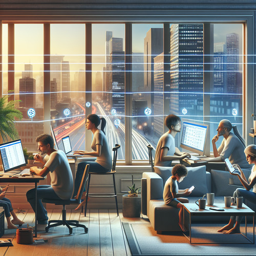 An image illustrating Teletrabajo - Impacto económico en tu hogar y ciudad