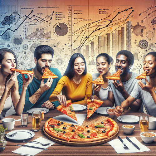 An image illustrating Utilidad Marginal: ¿Por Qué el Primer Trozo de Pizza Sabe Mejor?