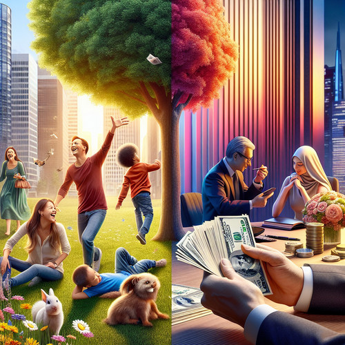 An image illustrating Economía y Felicidad - ¿El Dinero Realmente Compra la Felicidad?