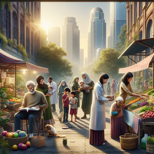 An image illustrating La Economía del Bienestar Buscando el Equilibrio Social