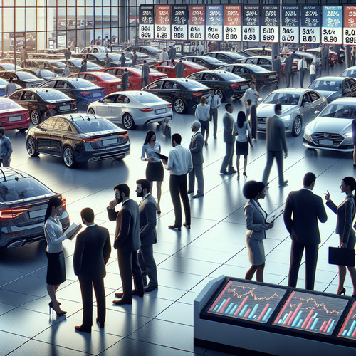 An image illustrating Mercado de automóviles - competencia y precios explicados