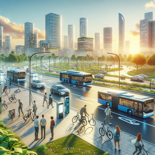 An image illustrating Transporte eléctrico economía de la movilidad sostenible