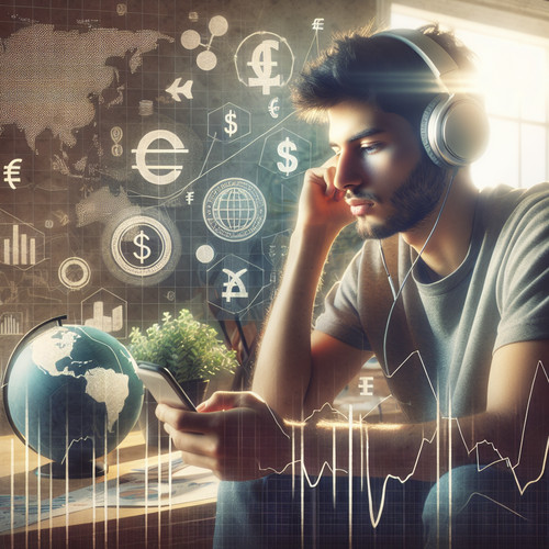 An image illustrating 5 podcasts de economía que debes escuchar para entender el mundo