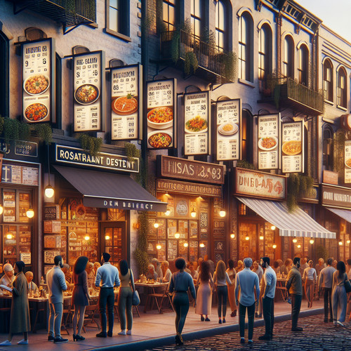 An image illustrating Mercado de restaurantes - competencia y elasticidad-precio