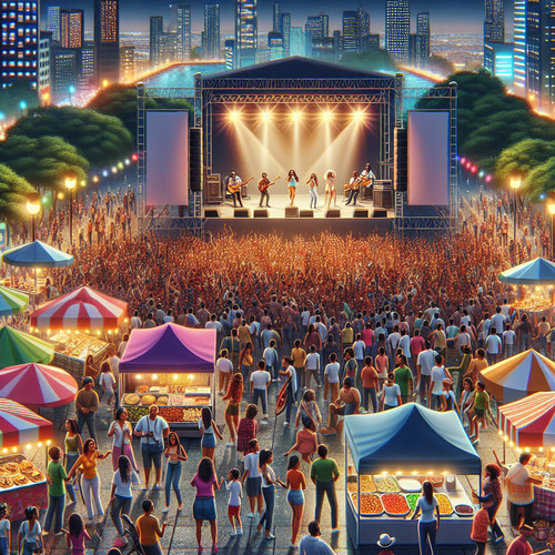 An image illustrating Economía de eventos locales - conciertos y festivales: Impacto, oportunidades y sostenibilidad