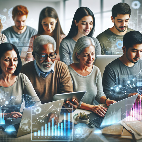 An image illustrating Mercado de educación online: dinámica de oferta, demanda y precios