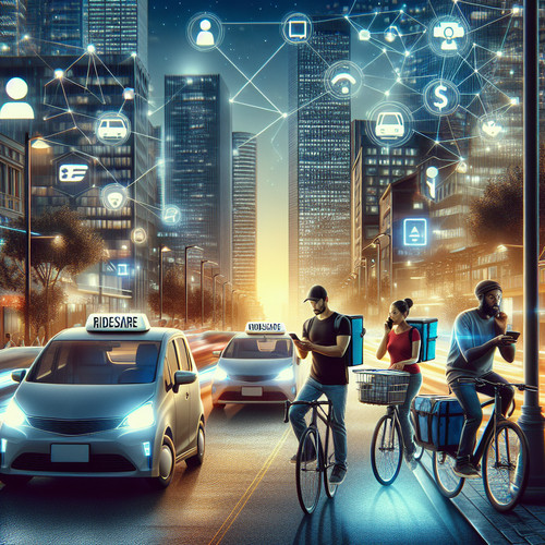 An image illustrating La economía del 'gig' - Uber, Rappi y el futuro del trabajo