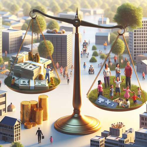 An image illustrating El rol de los impuestos en la redistribución de la riqueza