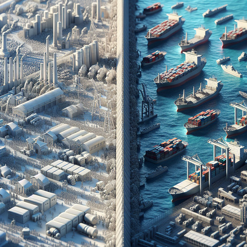 An image illustrating Proteccionismo vs. libre comercio - argumentos para entender el debate