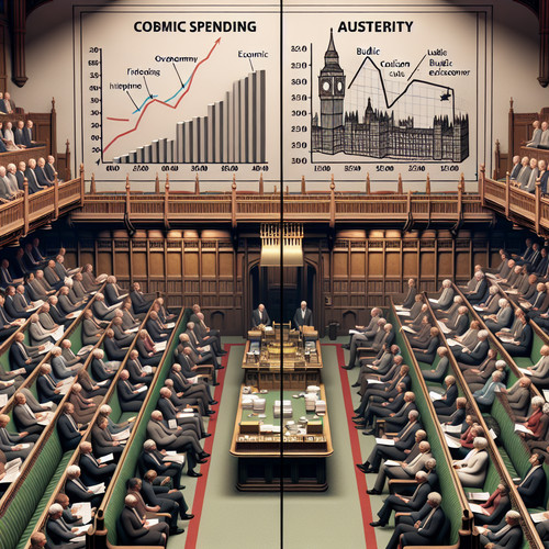 An image illustrating El impacto económico de la política fiscal - gastos y recortes