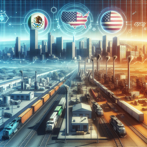 An image illustrating El T-MEC y su impacto en la economía regional de América del Norte