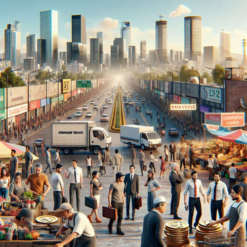 An image illustrating Los efectos económicos del salario mínimo en el mercado laboral mexicano