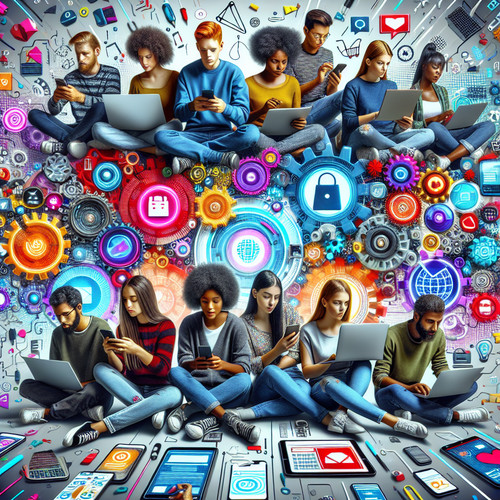 Concepto de el impacto del comercio electrónico en el consumo de la Generación Z